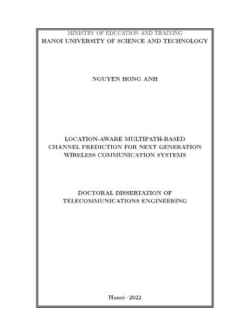 Luận án Location-aware multipath-based channel prediction for next generation wireless communication systems