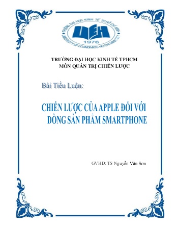 Tiểu luận Chiến lược của apple cho sản phẩm smartphone